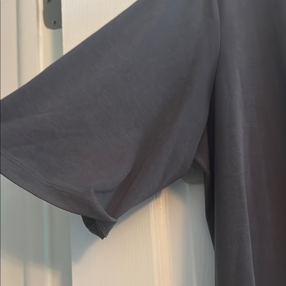 LOGO by Lori Goldstein Dark Gray Tunic with Pockets - Picture 4 of 8